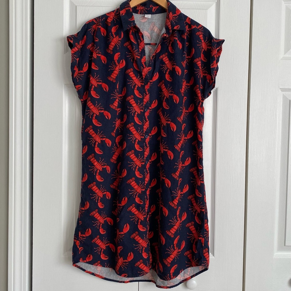 Old Navy button front lobster dress - L